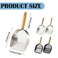 thumbnail image 3 of Cat Litter Scoop,Kitty Shovel with Hook and Hole,Metal Sifter Scooper Stainless Steel for Easy Cleaning,Durable and Heavy Duty,Odor-Free for Litter Box(Black For Long Particles), 3 of 9