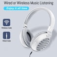 thumbnail image 1 of Auriculares Bluetooth inalámbricos Macarena con micrófono blanco, 1 of 8