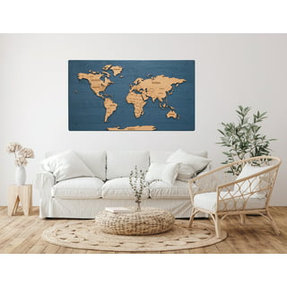 Luckies of London World Map Pin Board, Cork Board Map Of The World With  Push Pins, Room Decor, Travel Map Cork Boards For Memories
