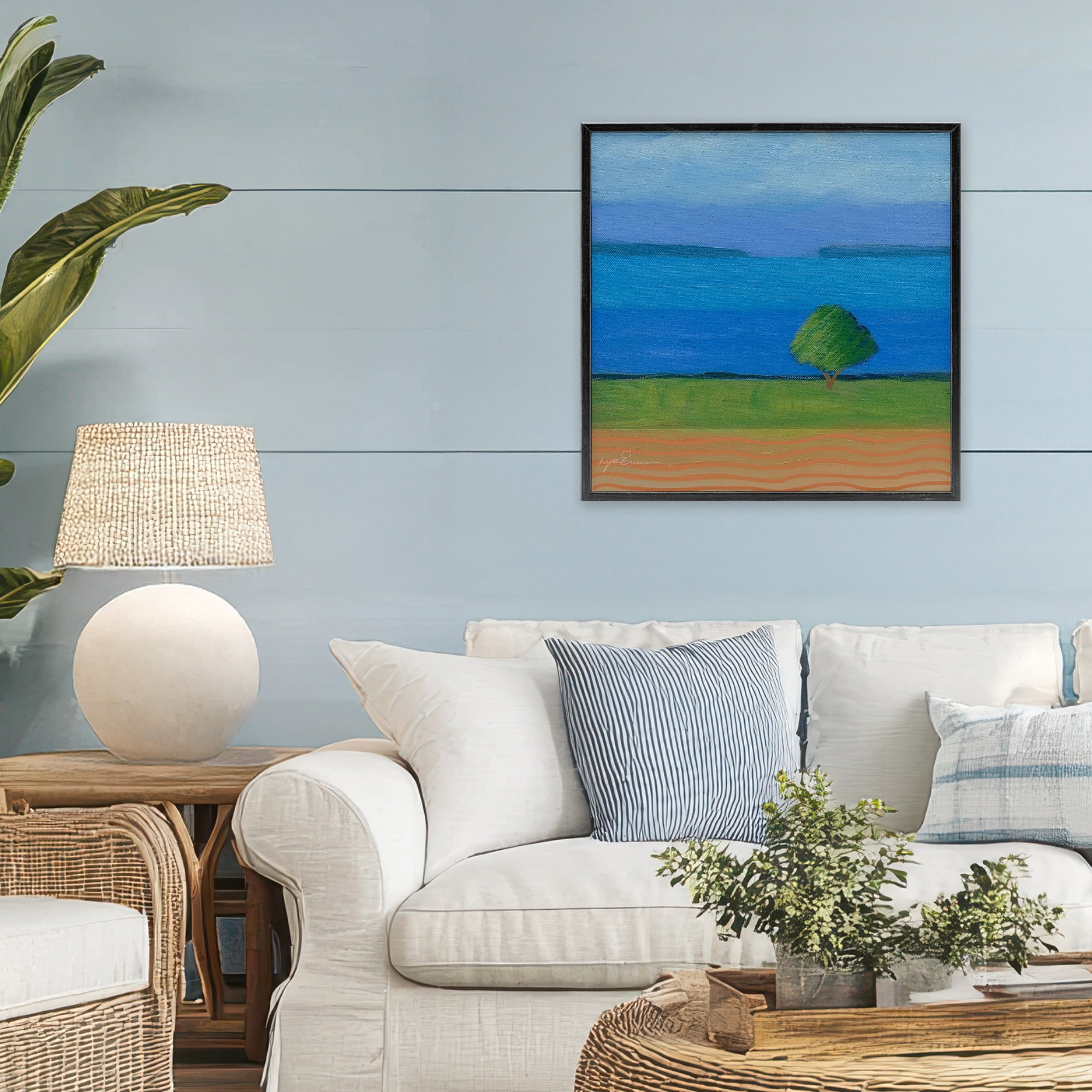 Stupell Industries Lone Tree at Spring Cove Black Framed Giclee Art, design by Lynn Ericson Fine Art