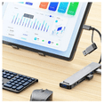 thumbnail image 3 of 8 En 1 Adaptador Usb  Bloosom Hub Tipo C, Multipuerto, Usb 3.0, Sd Gris, 3 of 4