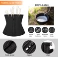 thumbnail image 5 of Latex Waist Trainer for Men Weight Loss Sweat Belt Workout Waist Trimmer Corset Body Shaper, 5 of 7