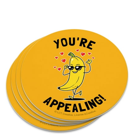 

You re Appealing Banana Funny Humor Novelty Coaster Set