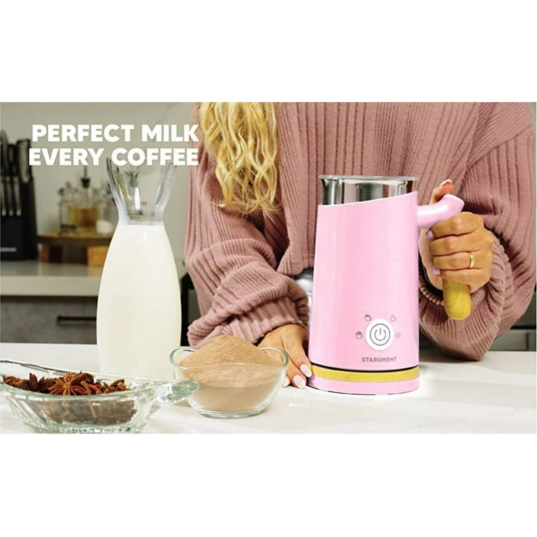 Electric Milk Frother Wireless Battery Power Standing Non-Stick Coffee  Latte Auto Tools Hot /Cold Usable For Kitchen Convenience