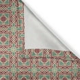 thumbnail image 5 of Ambesonne Ethnic Grommet Curtain, Framework Wide Petals, 50" x 84", Maroon Pink Almond Green, 5 of 6