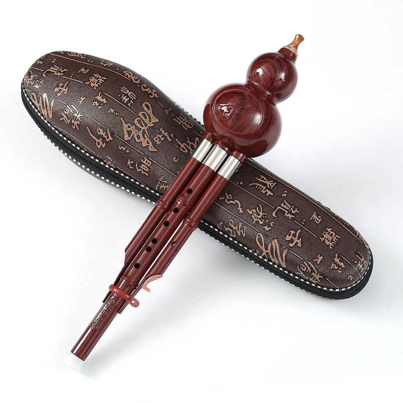 Cucurbit Flute for Beginners, Professional Playing Cucurbit Flute, Chinese Style Hulusi Wind Instrument Traditional Flute Instrument for Students Stage Show