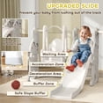 thumbnail image 5 of 4 in 1 Toddler Playset with Slide Swing Climber Basketball Hoop Rabbit Theme for Ages 1.5 to 4 Years Gray, 5 of 7