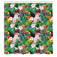 thumbnail image 3 of Ambesonne Colorful Shower Curtain, Exotic Animals and Flowers, 69"Wx84"L, Multicolor, 3 of 5