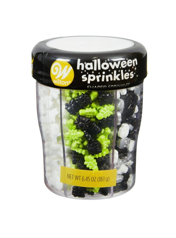 Wilton Halloween Shapes 6-Cell Sprinkles Mix for Desserts, Candies, Assorted Colors, 6.45 oz.