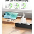thumbnail image 2 of Belkin 20W Wall Charger, USB-C Charger Block, Fast Charging Block for iPhone 16, 16 Plus, 16 Pro, 16 Pro Max, 15, 15 Pro, 15 Pro Max, 14, 14 Pro, 14 Pro Max, Galaxy S24, iPad, AirPods & More - 1-Pack, 2 of 9