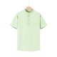 thumbnail image 1 of Blusa y camisa de cuello alto de manga corta para hombre, camisa de Europa y América, camisa de cuadros de piña con cuello alto y desabrochada, blusa de hombre, 1 of 5