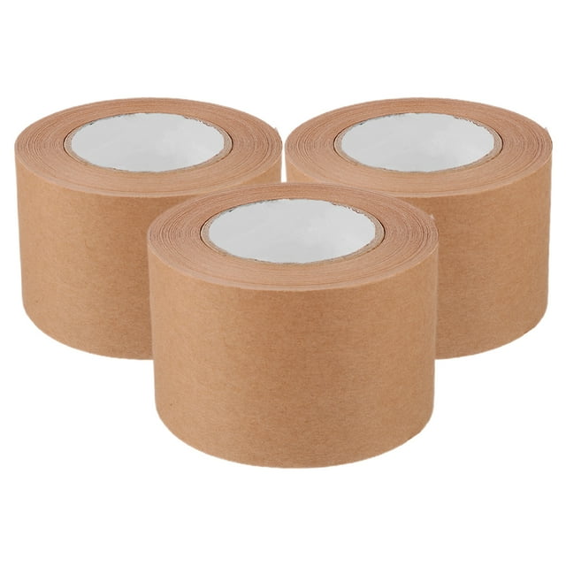 3 Rolls Multi-use Sealing Tape Writable Kraft Packing Tape Multi-use Tape Adhesive Pack Tape