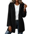 thumbnail image 5 of yillto Womens Fleece Jackets Full Zip up Sherpa Fuzzy Warm Coats Baggy Hooded Jacket for Fall Winter, 5 of 6