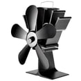 thumbnail image 2 of Costway Ventilador con 5 palas, ventilador para difundir calor para chimeneas y estufas de leña, ventilador con mango retráctil y metal sensible al calor, negro, 2 of 6