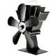 thumbnail image 2 of Costway Ventilador con 5 palas, ventilador para difundir calor para chimeneas y estufas de leña, ventilador con mango retráctil y metal sensible al calor, negro, 2 of 6