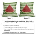 thumbnail image 6 of Summer Pillow Covers 18x18 Inch Watercolor Watermelon Green Stripe Outdoor Decorative Throw Pillow Covers Set of 2 Rustic Pillowcases Farmhouse Cotton Linen Cushion Covers for Couch Bed Summer Decor, 6 of 6