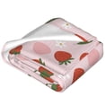 thumbnail image 2 of Salouo Floral Strawberr Print Bed Blankets,Flannel Blanket Comfortable Air Conditioning Blanket Lightweight Blanket for Sofa Bed Travel & Couch -80"x60", 2 of 8