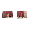 thumbnail image 4 of destyer Grille Noël Sets de Table Wapiti Set de Table Couverts Boisson Coaster Lin Nappe de Protection Table Tapis Cuisine Navidad Brun, 4 of 8