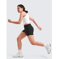 thumbnail image 6 of CRZ YOGA Girls Feathery-Fit Soft Athletic Shorts with Zipper Pocket Tennis Soccer Running Casual Liner Kids Teen, 6 of 7