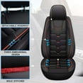 thumbnail image 4 of LAONNVIR Car Seat Covers Front Seat Fit for Nissan Kicks 2018-2025 Waterproof Leather Automotive Seat Cushion Protector Interior Accessories(Black&Red,Front Seat), 4 of 8