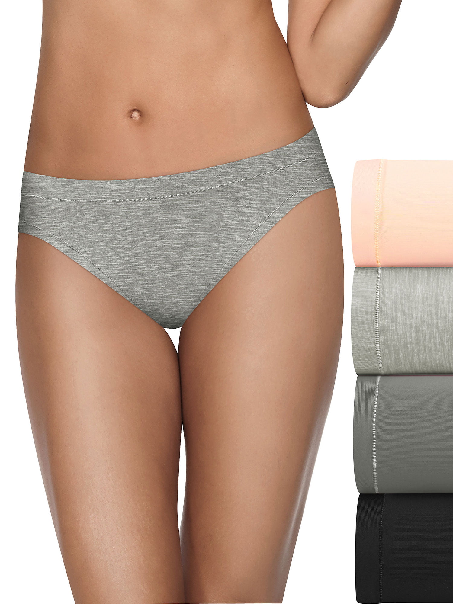 Women's 4-Pack Bikini Panties Hanes Ultimate Cool Comfort microfiber Tag Free 