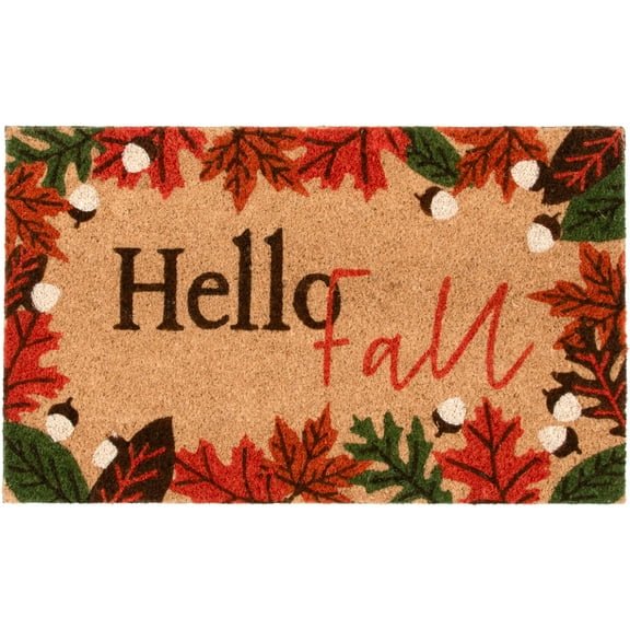 Way To Celebrate Hello Fall Coir Outdoor Mat, 18"x30"