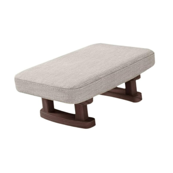 Tnarru Foot Rest with Wooden Legs Small Ottoman Minimalist Comfortable Padded Foot Stool Rectangle Step Stool for Hallway Dorm Patio Plain Color