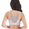 thumbnail image 3 of Valcatch Women's Wirefree Push up Bra Seamless Front Closure Lace Butterfly Beauty Back Everyday Bra, 3 of 5