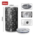 thumbnail image 4 of 20oz Coffee Tumblers Black White Skull Hand Spider Pattern Stainless Steel Vacuum Insulated Travel Tumbler Coffee Cups Mug with Lid and Straw with Cleaning Brush for Cold & Hot Drinks, 4 of 5
