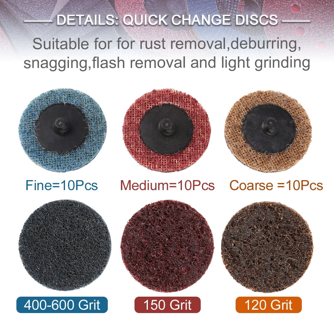 Unique Bargains 2" Non Woven Surface Conditioning R-Type Discs Coarse Medium Grit