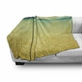 thumbnail image 3 of Beach Soft Flannel Fleece Throw Blanket, View of the Sea in Grunge and Retro Style Horizon Cloudy Sky Summer, Cozy Plush for Indoor and Outdoor Use, 60" x 80", Earth Yellow Turquoise, by Ambesonne, 3 of 6