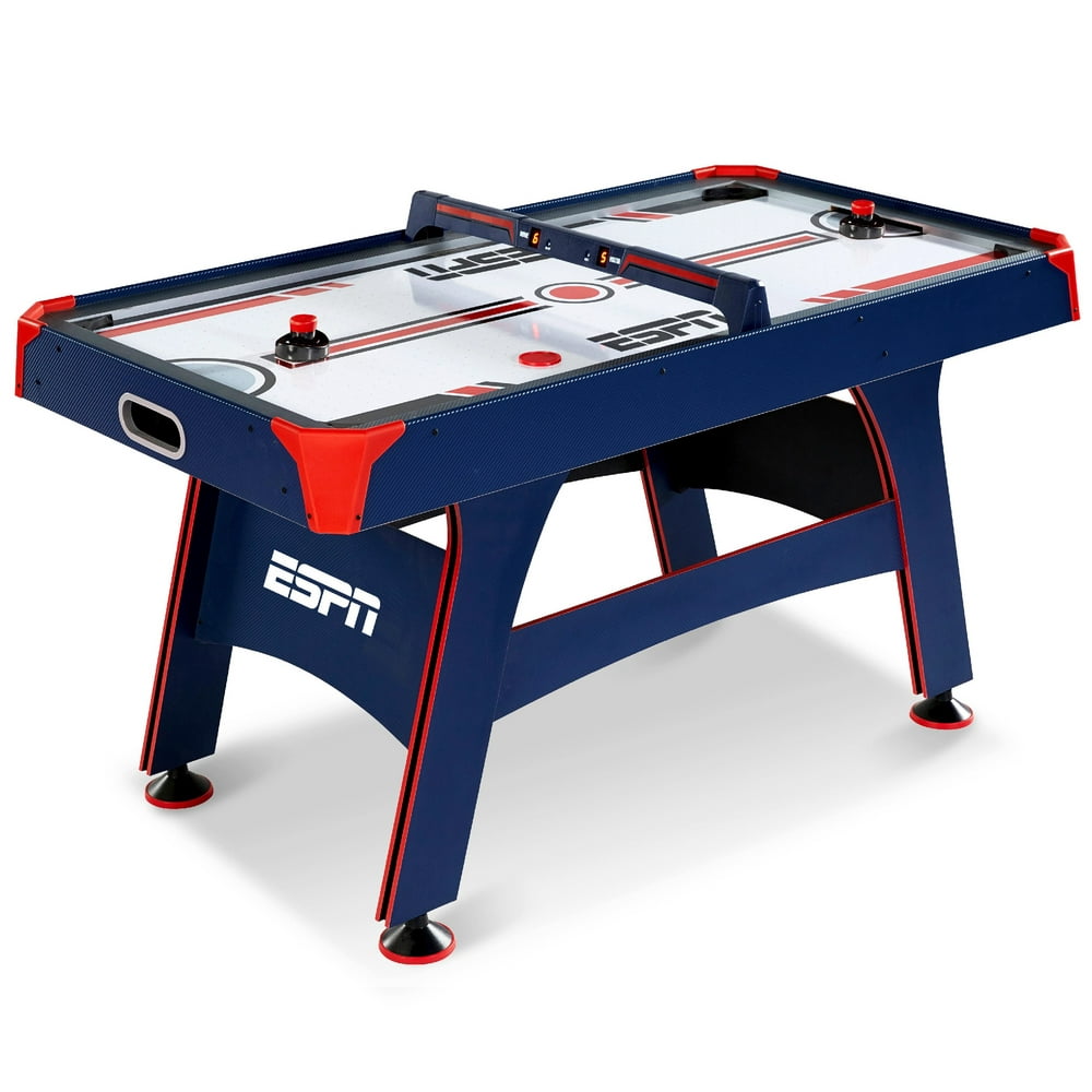 ESPN Air Hockey Table, Overhead Electronic Scorer, Blue