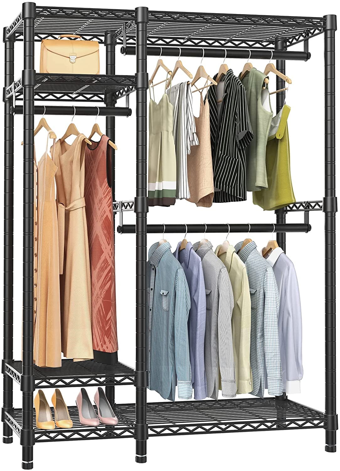 V2S Garment Rack Heavy Duty Commercial Grade Clothes Rack, 4 Tiers