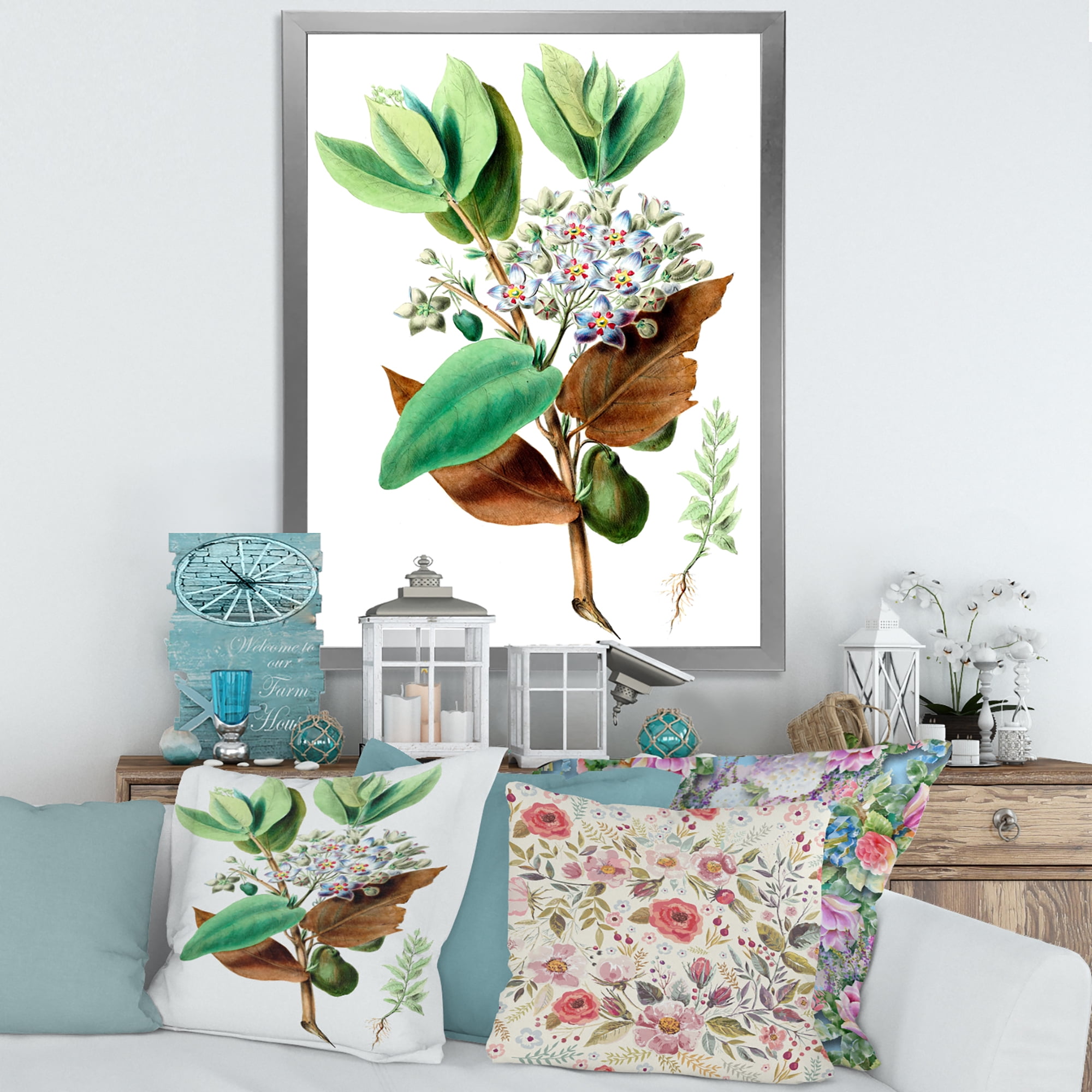 Designart 'Ancient Plant Life XXVIII' Traditional Framed Art Print