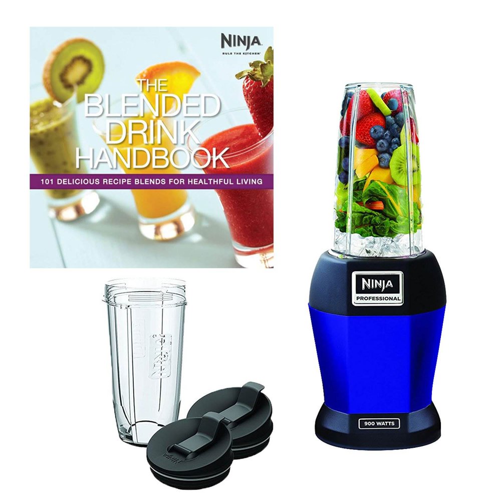 Nutri Ninja Smoothie Blender with 2 Cups + BlueNinja Blended Drink