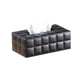 thumbnail image 1 of Simple PU Tissue Box Paper Towel Holder Desktop Napkin Storage Container for Home Office (Size S, Black), 1 of 2