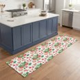 thumbnail image 2 of Hallway Runner Rug 2x6ft Watermelon Washable Runner Rug Non Slip Soft Non-Shedding Low-Profile Watercolor Summer Fruits Green Palm Leaves Long Bathroom Floor Carpet Rugs for Kitchen Entryway Bedside, 2 of 8