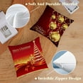 thumbnail image 2 of Set of 4 Christmas Pillow Covers 16x16 Inch Merry Christmas Pillow Cases Christmas Velvet Throw Pillow Covers Red Gold Xmas Holiday Pillow Covers Outdoor Couch Sofa Cushion Covers for New Year(16), 2 of 6