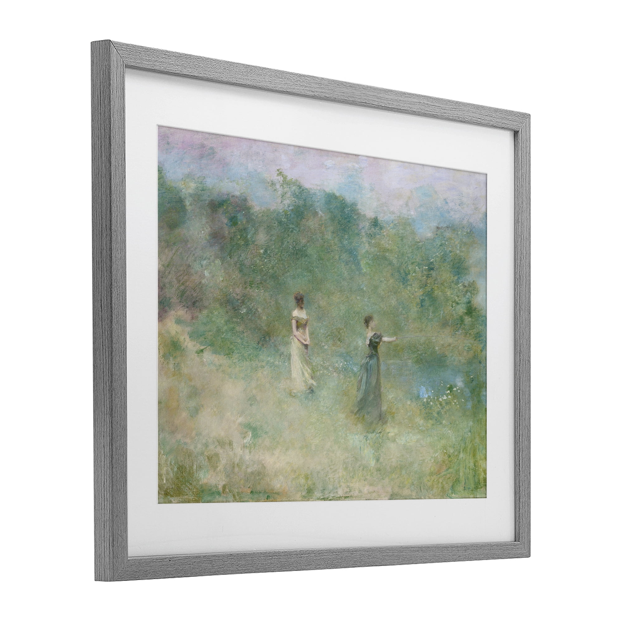 Stupell Industries Vintage Summer Fishing Ladies Gray Framed Print Under Glass, design by Wild Apple Portfolio