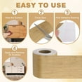 thumbnail image 4 of Uxcell Self-Adhesive Wood Grain Repair Tape with Scraper for Furniture Gray Oak 2"x33', 4 of 7