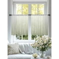 thumbnail image 4 of Sage Green Wave Lines Sheer Curtains 45 Inches Long 2 Panels Gradient Minimalist Abstract Texture Light Filtering Semi Sheer Window Curtains Drapes for Bedroom Living Room 52"x45", 4 of 7