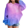 thumbnail image 4 of YunPes Girls Sweatshirt Winter Tie Dye Retro Print Sweatshirt Long Sleeve Comfortable Cute Sweatshirt Boys Clothes Size 12-14 Youth, 4 of 7