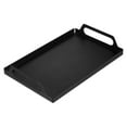 thumbnail image 1 of Uxcell Bandeja rectangular de metal para servir con asas, 7,8 x 12 pulgadas, color negro, 1 of 5