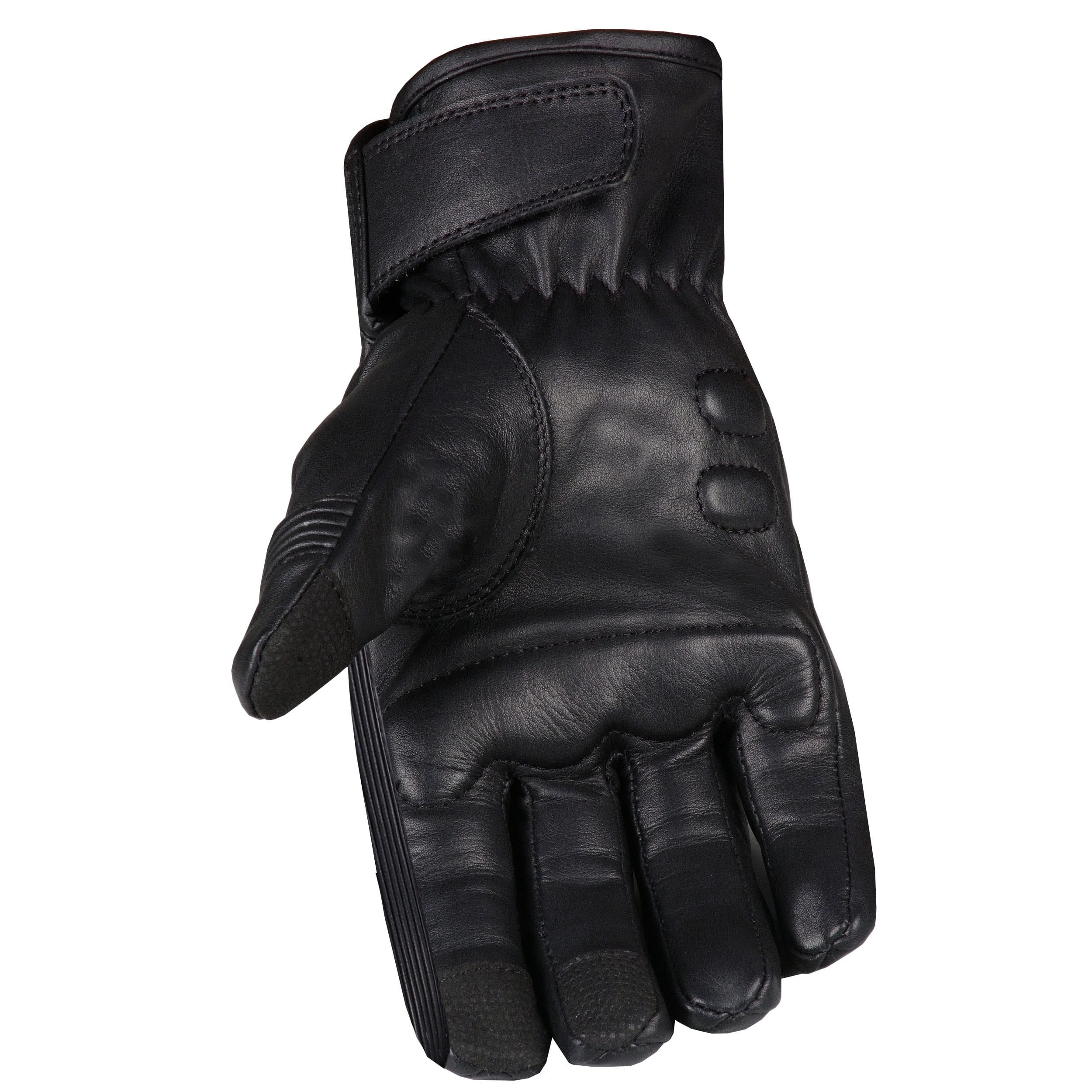 Jackets 4 Bikes Men's Motorcycle Gloves Premium Leather Street Protective Cruiser Gel Padded Driving Riding Biker Gloves BlackRed S