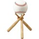 thumbnail image 1 of Baseball Stand Baseball Stand Holder Wooden Base Ball Stand Display Holder150mm, 1 of 5