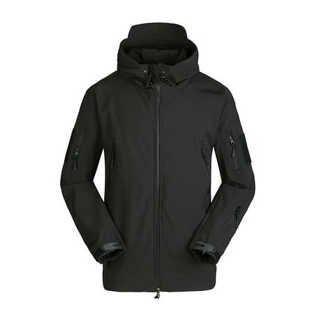 Men's Windproof Fleece Jacket Winter Warm Coat Outdoor Sport Hooded Ski Jacket Coat Camping Hiking Skiing Running Rock