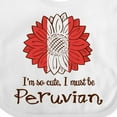 thumbnail image 4 of Inktastic I'm So Cute, I Must Be Peruvian Flag Sunflower Boys or Girls Baby Bib, 4 of 4