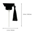 thumbnail image 2 of 12 Uds. Sombrero de graduación, adorno para tarta, palillos de dientes para cóctel de graduación, gorro de graduación, adorno para tarta, selecciones para fiesta (negro), 2 of 5