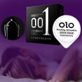 thumbnail image 4 of 3 Condones Ácido Hialurónico OLO Condones Lubricados Látex Ultrafinos (negro), 4 of 7