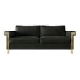 thumbnail image 2 of Castle Place Comtemporary Glam Velvet Upholstered Sofa, Dark Grey, 2 of 7